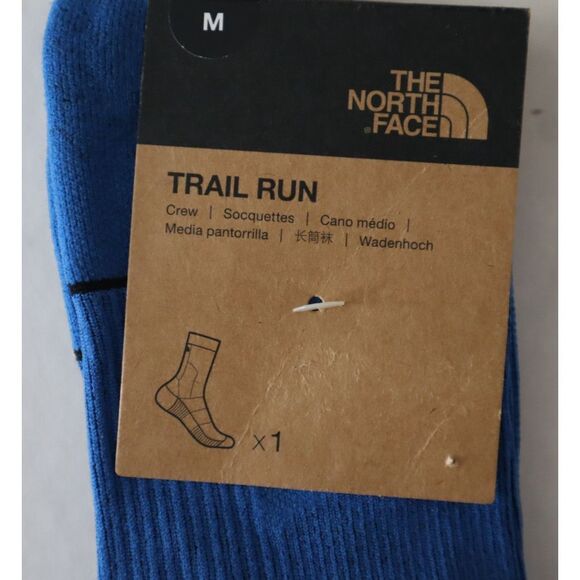 The North Face NF0A882FT4S Unisex Sz M Hero Blue Trail Running Crew Socks - Picture 3 of 7